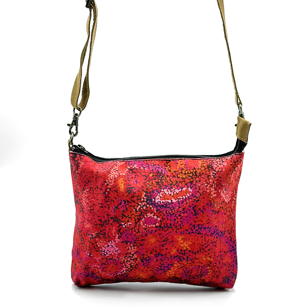 Cross Body Bag- Leather Trimmed 24.8x20cm-AAD902