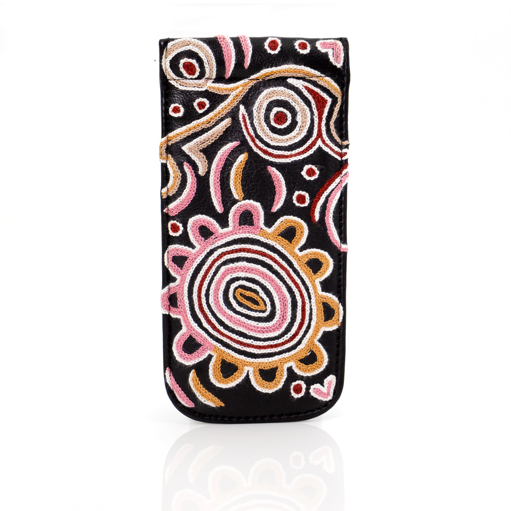 Spec Case Leather Embroidered - 19x9cm-BGD785