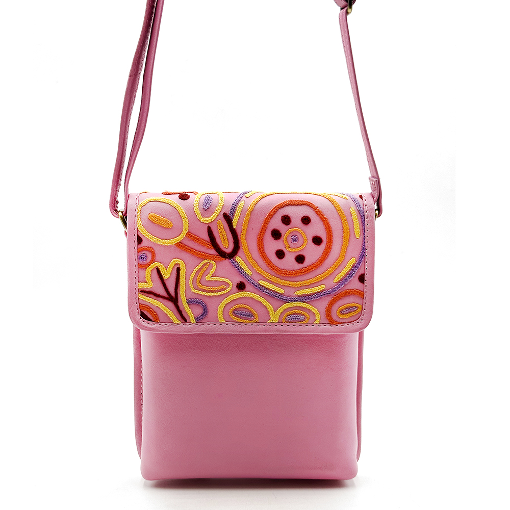 Embroidered Shoulder Bag - 17x21x3cm-CVA714
