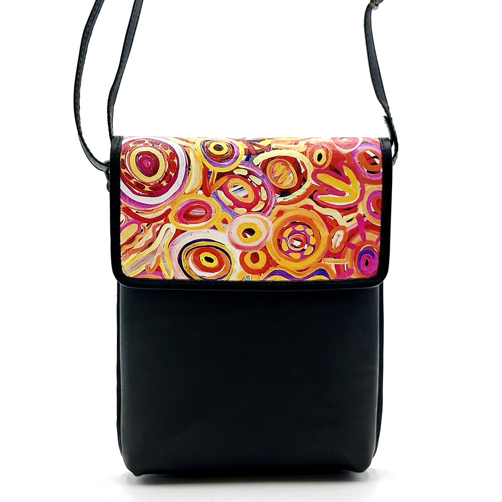 Printed Leather Sling Bag - 17x21x3cm-CVA714