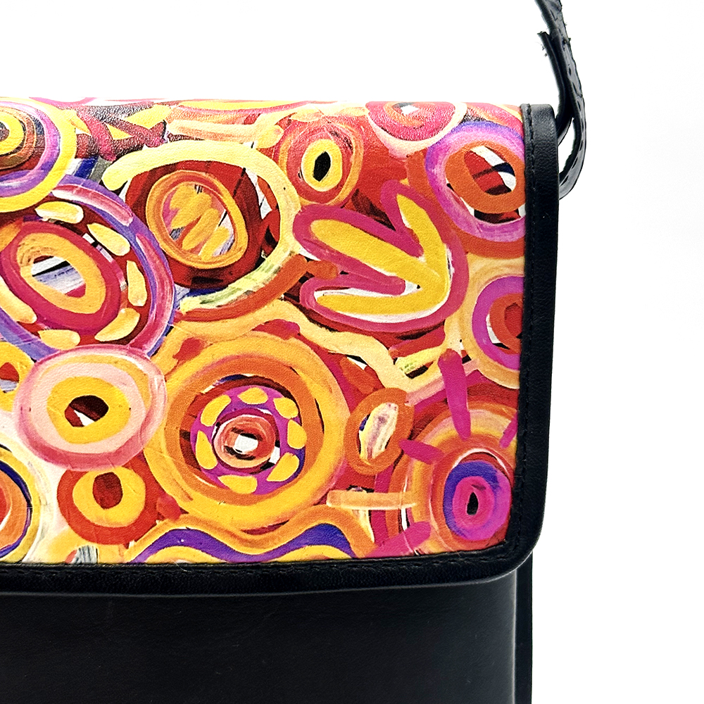 Printed Leather Sling Bag - 17x21x3cm-CVA714