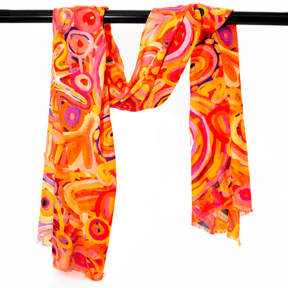 Wool,Silk scarf - 200x70 cm-CVA714