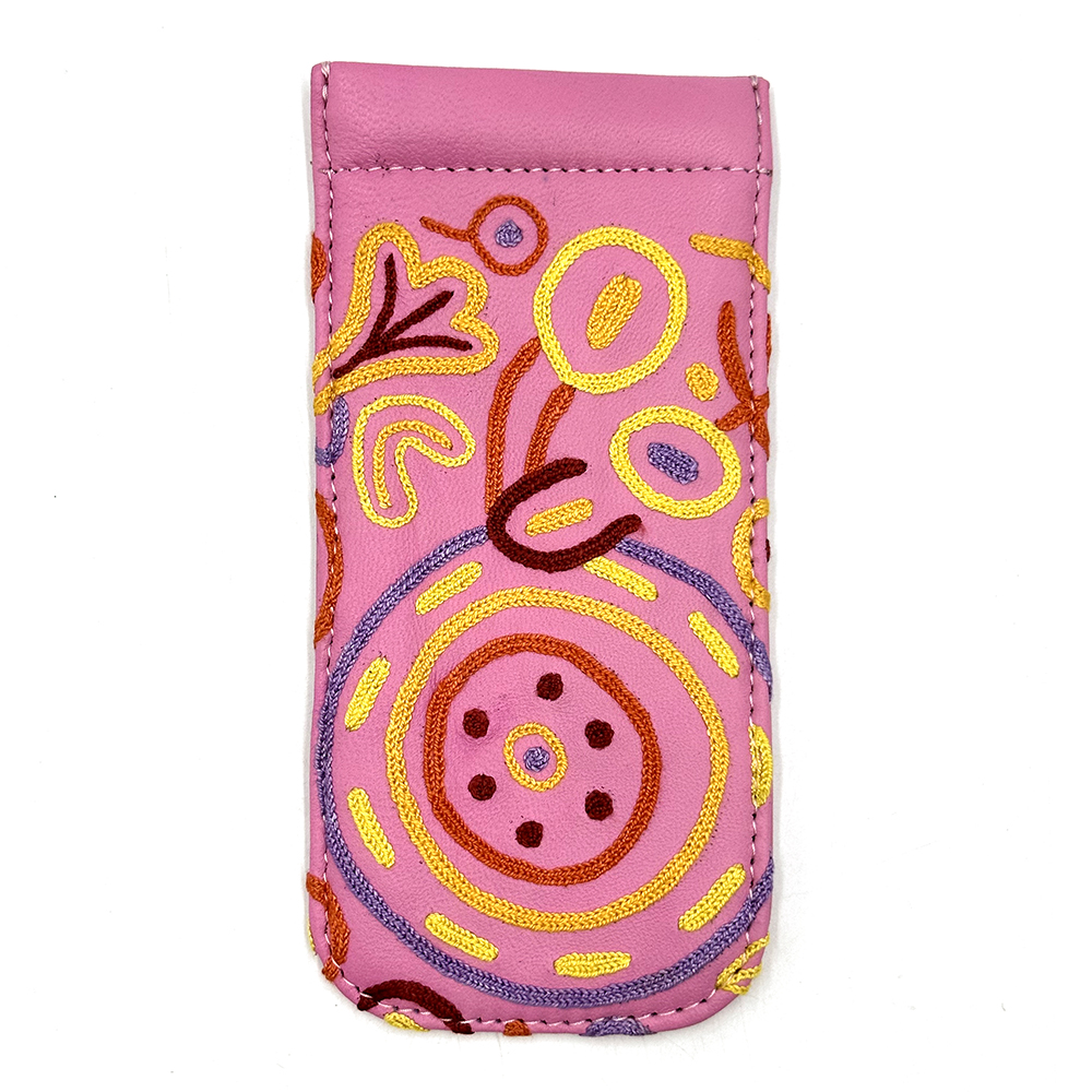 Spec Case Leather Embroidered - 19x9cm-CVA714