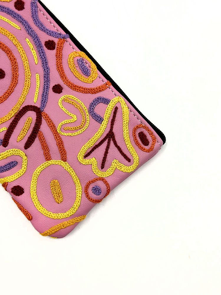 Tiny Cosmetic Bag Leather - 16.5x10.5cm-CVA714