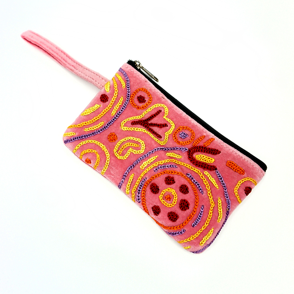 Tiny Cosmetic Bag Velvet - 16.5x10.5cm-CVA714