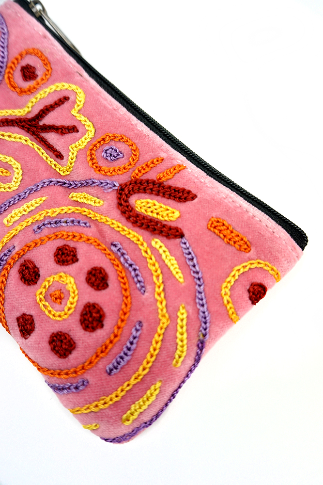 Tiny Cosmetic Bag Velvet - 16.5x10.5cm-CVA714