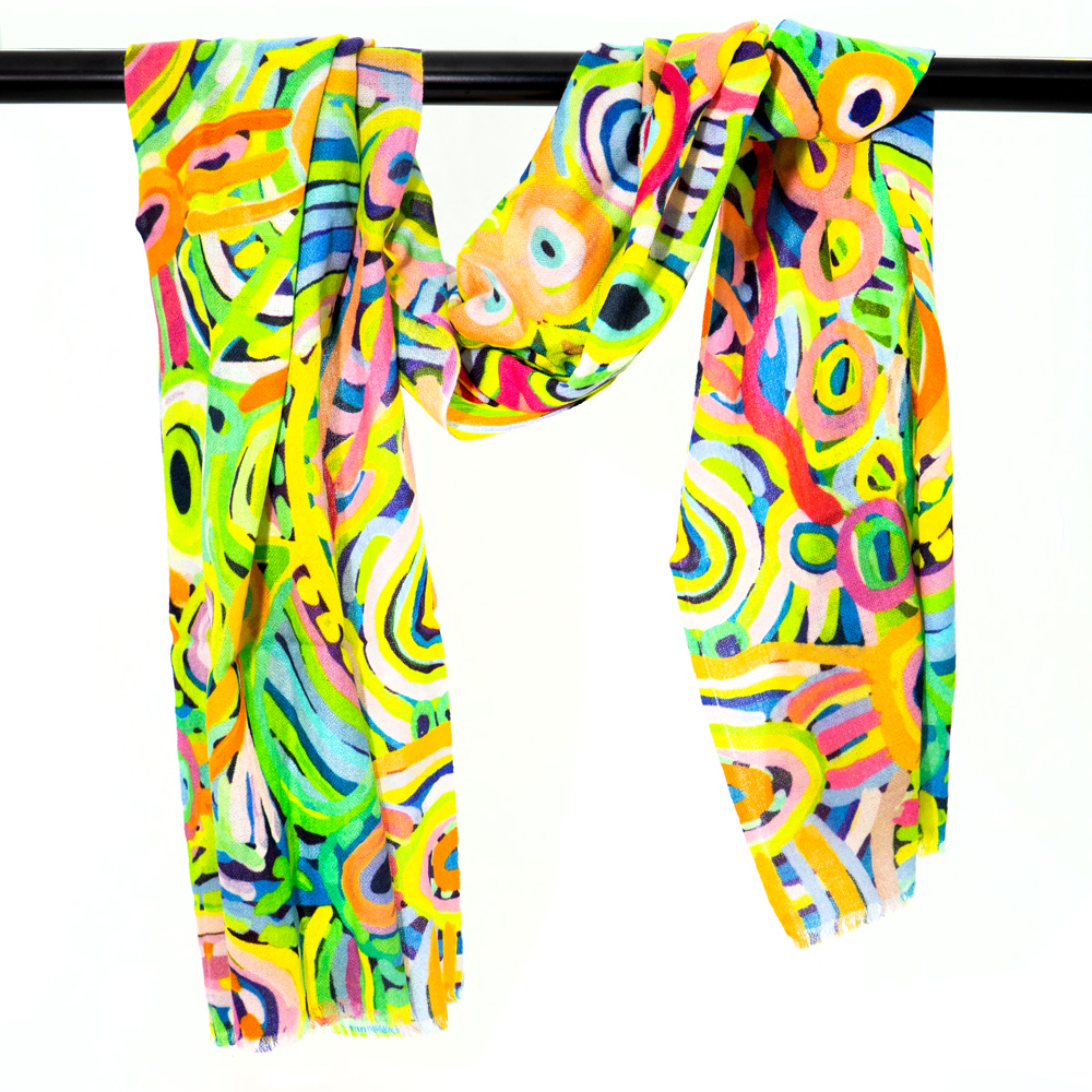 Wool,Silk scarf - 200x70 cm-CVA733
