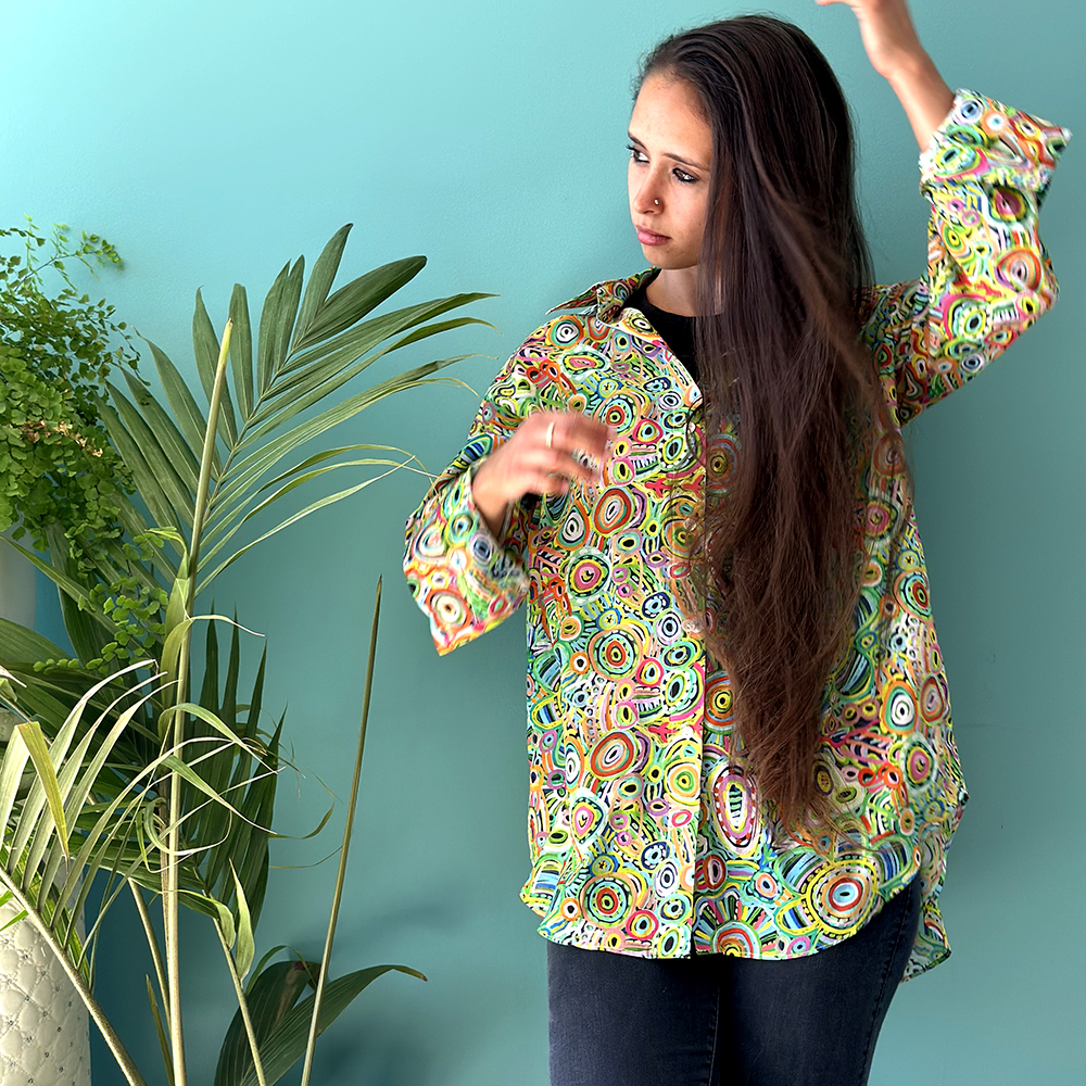 Womens Shirt - Organic Cotton Voile XSM -CVA733