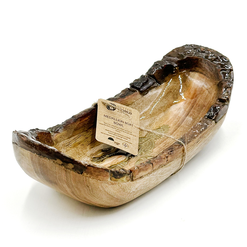 Medallion Boat Bowl - 29 x 12.5 x 7.5 cm-CVA746