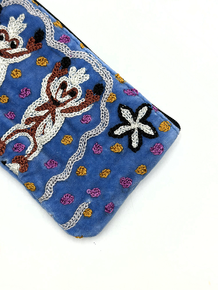 Tiny Cosmetic Bag Velvet - 16.5x10.5cm-CVA746