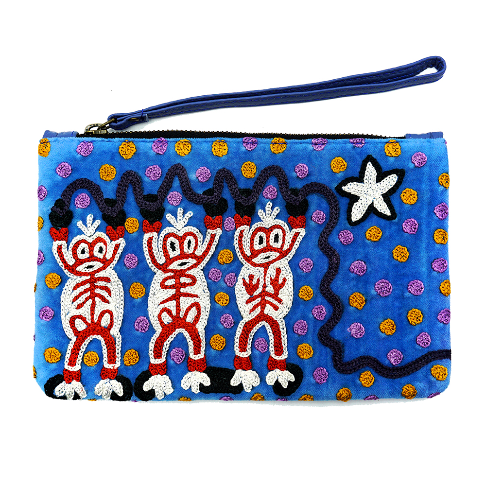 Velvet Clutch with Wrist Strap- 14x22.5cm-CVA746