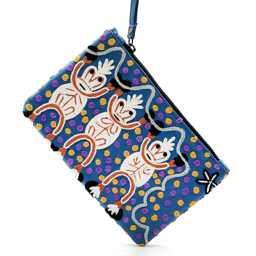 Leather Clutch w Wrist Strap- 14x22.5cm-CVA746