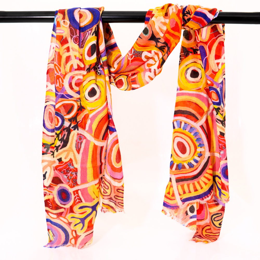 Wool,Silk scarf - 200x70 cm-CVA747