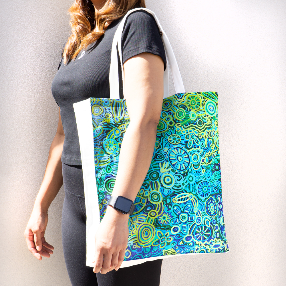 Digital Foldable Cotton Bag - 34.5x41x7cm-CVA748