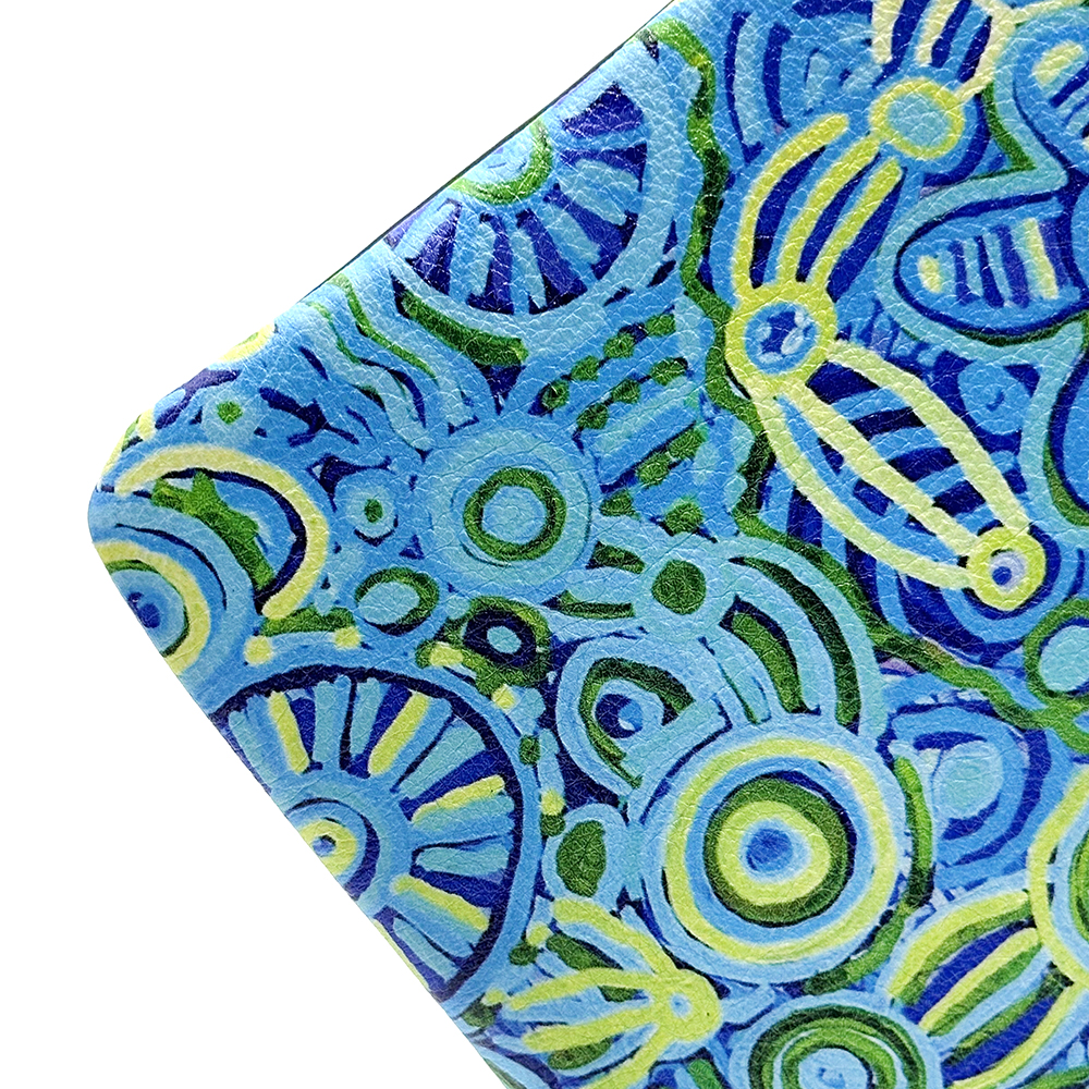 Printed Clutch Bag Leather- 14x22.5cm- CVA748