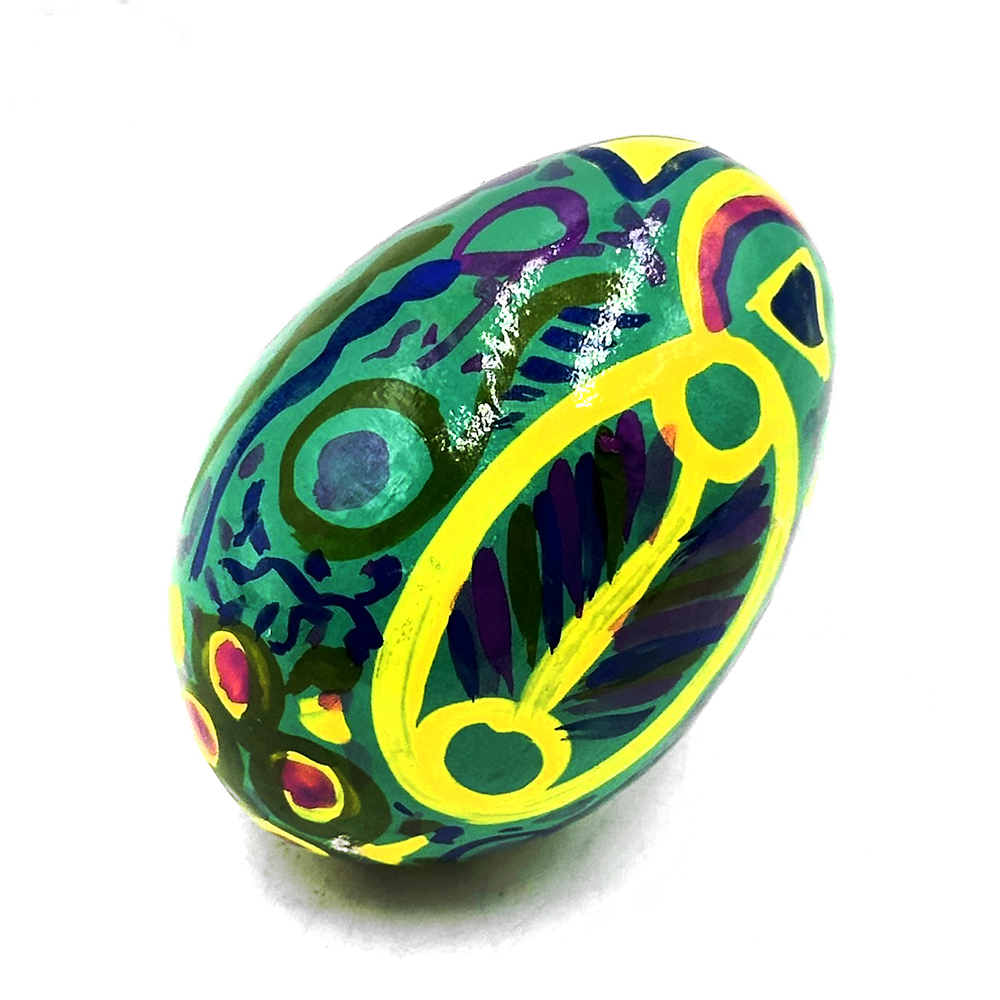 Egg Lacquerware Ornamental - 7x5cm-CVA748
