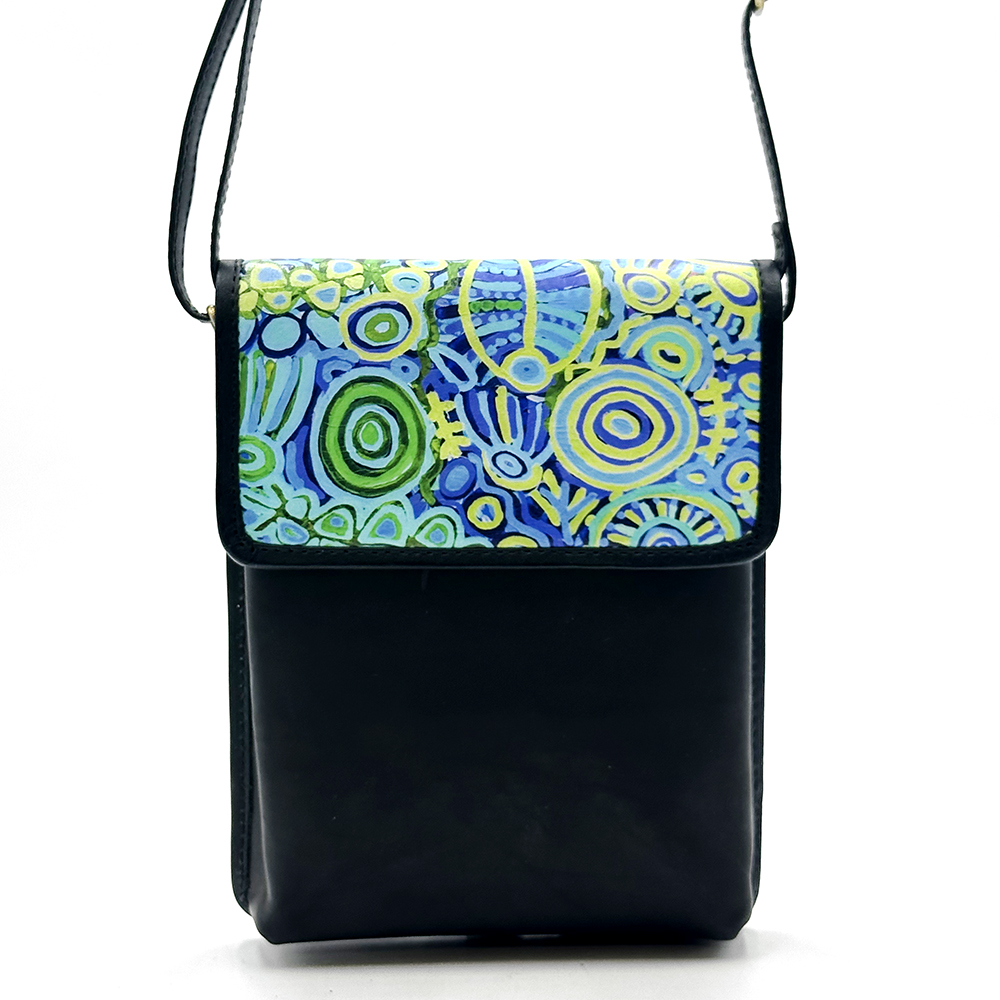 Printed Leather Sling Bag - 17x21x3cm-CVA748