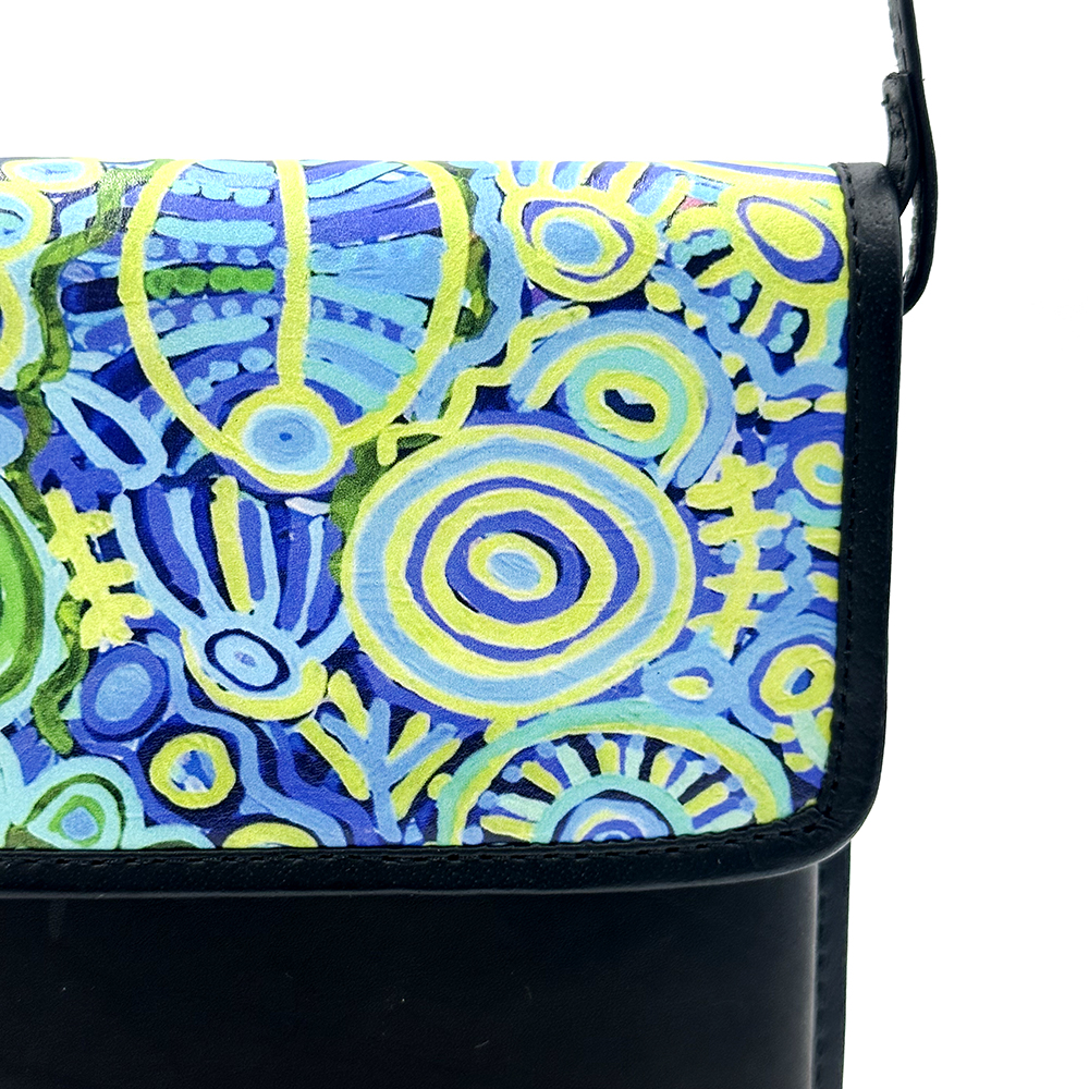 Printed Leather Sling Bag - 17x21x3cm-CVA748
