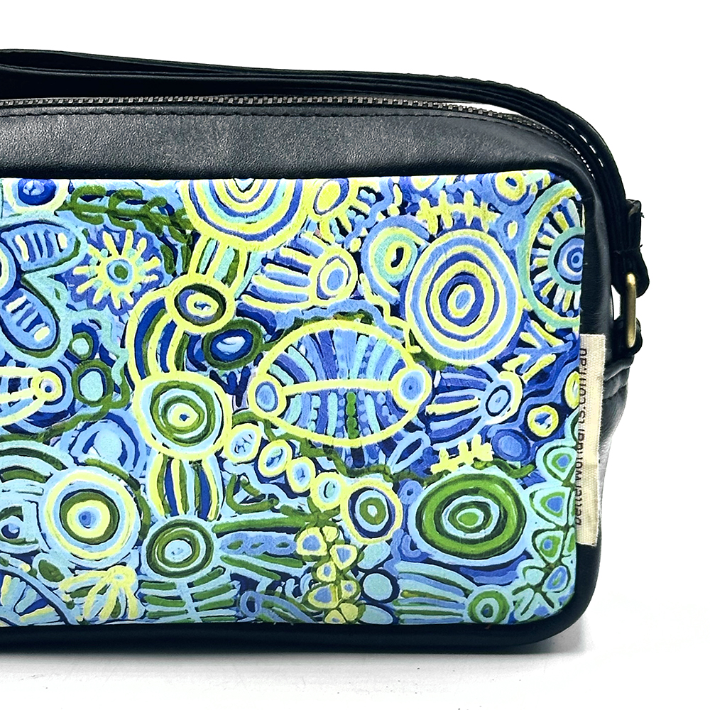 Printed Toiletry Bag Leather - 18 x 10.5 x 6cm-CVA748