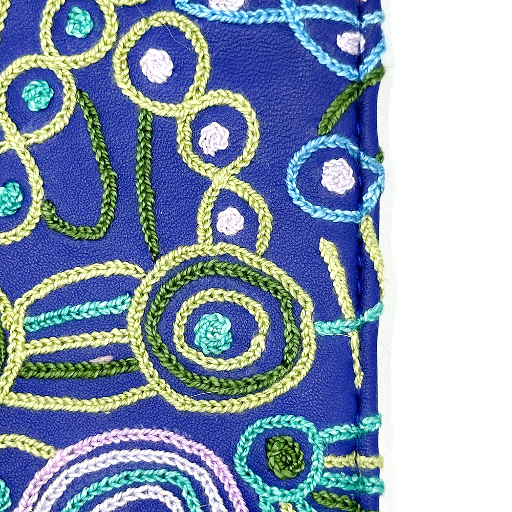 Spec Case Leather Embroidered - 19x9cm-CVA748
