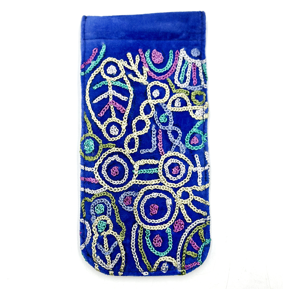 Spec Case Velvet Embroidered - 19x9cm-CVA748