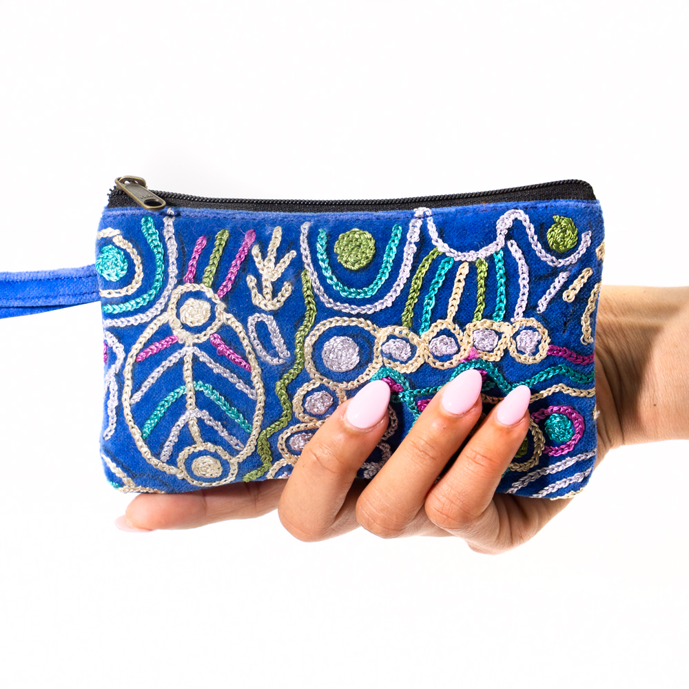 Tiny Cosmetic Bag Velvet - 16.5x10.5cm-CVA748