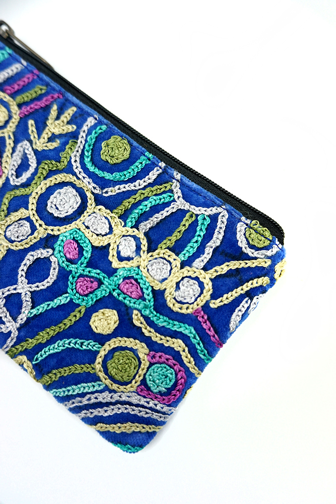 Tiny Cosmetic Bag Velvet - 16.5x10.5cm-CVA748