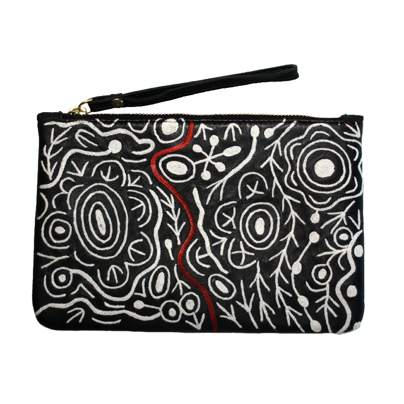 Leather Clutch w Wrist Strap- 14x22.5cm-CVA761