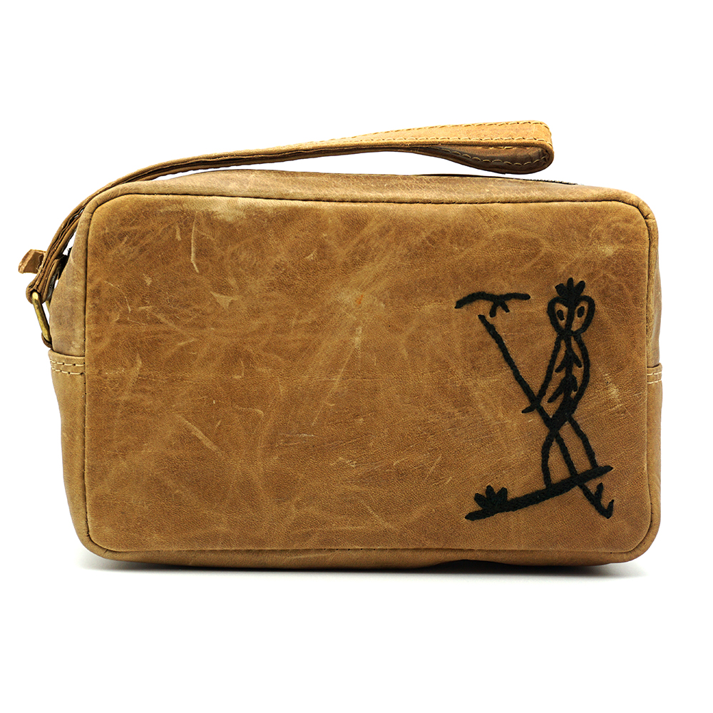 Embroidered Toiletry Bag - 18 x 10.5 x 6cm-CVA927