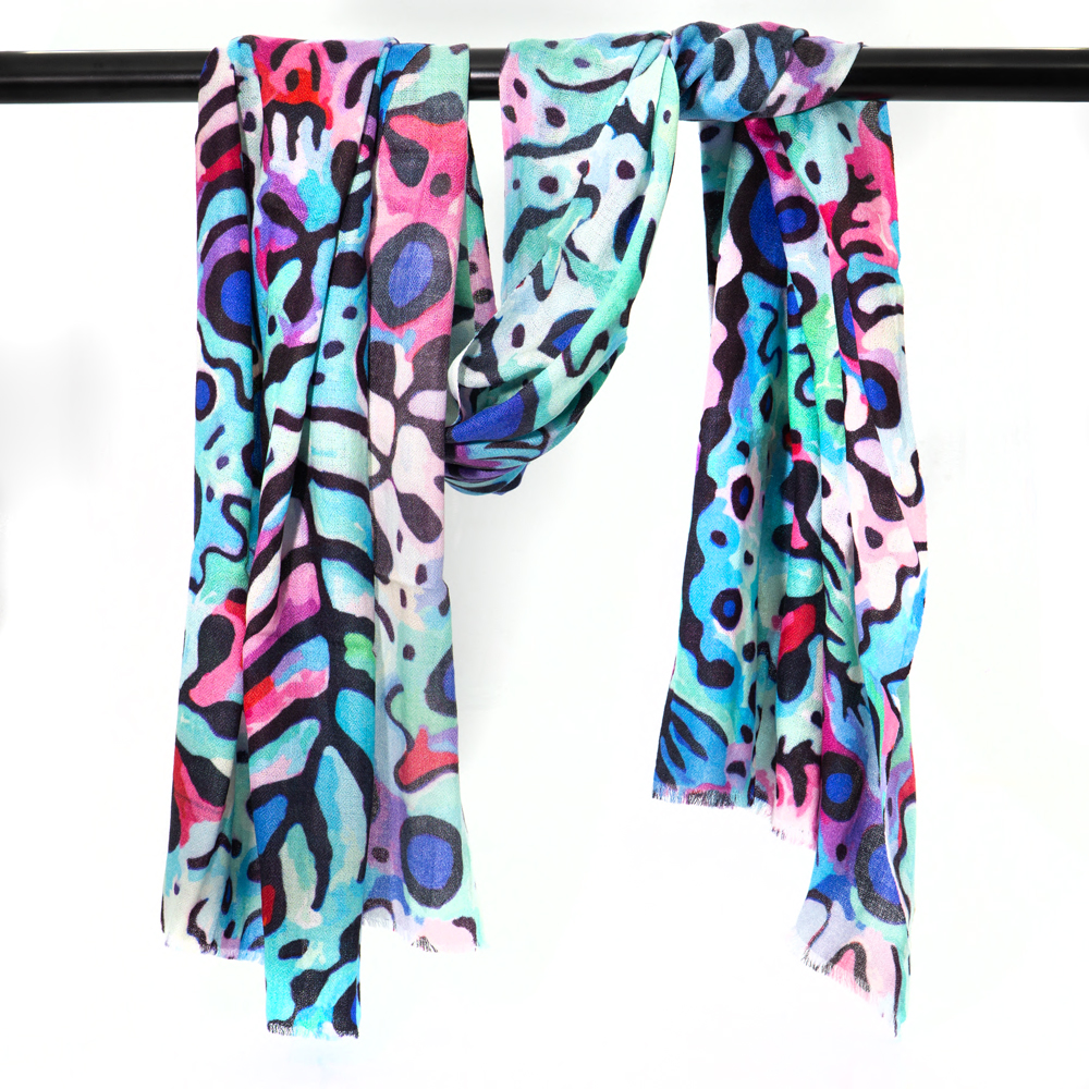 Wool,Silk scarf - 200x70 cm-CVA990
