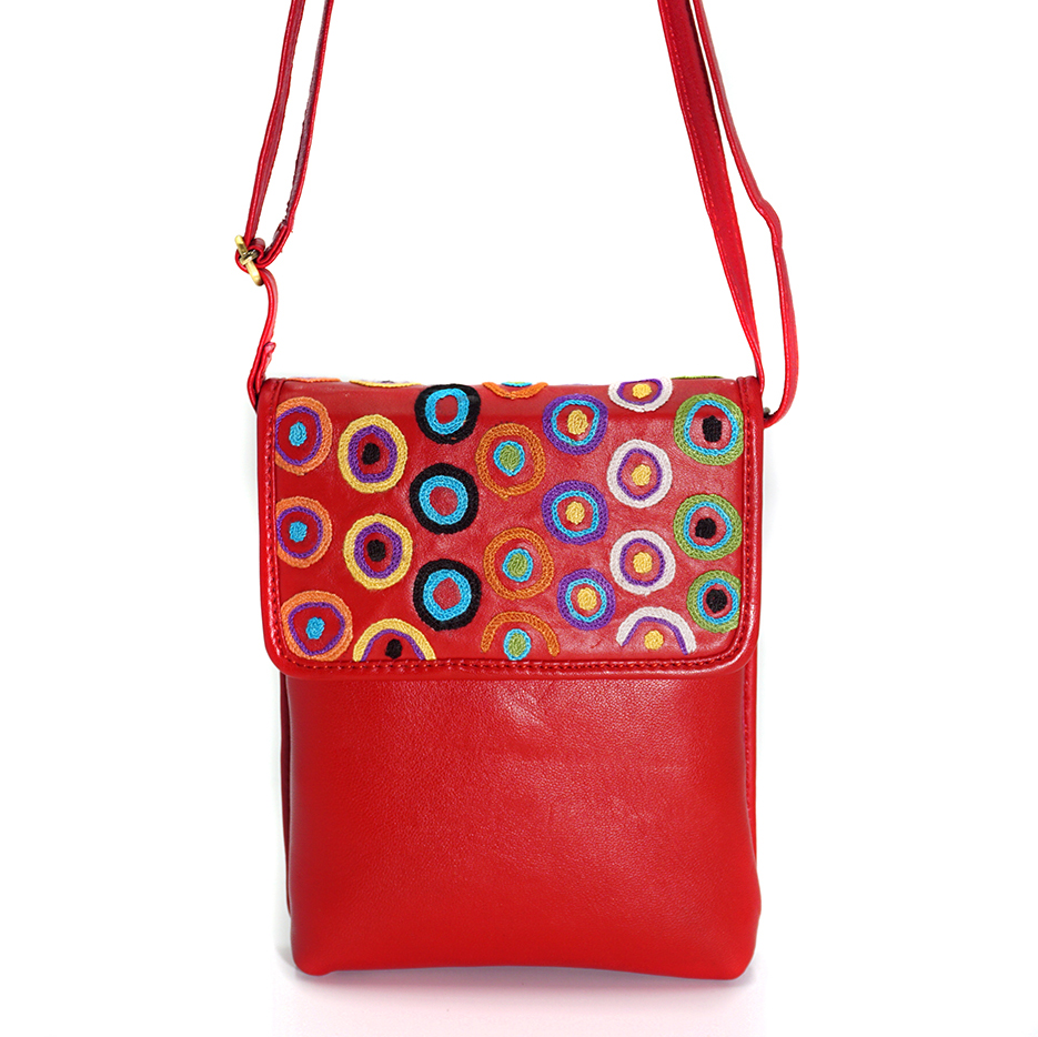 Embroidered Shoulder Bag - 17x21x3cm-DKU925