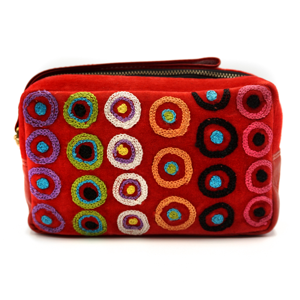 Velvet Toiletry Bag - 18 x 10.5x 6 cm-DKU925
