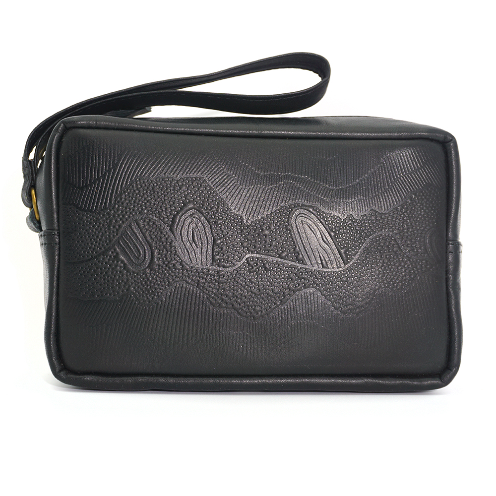 Men's Embossed Toiletry - 18 x 10.5 x 6cm-DYB922