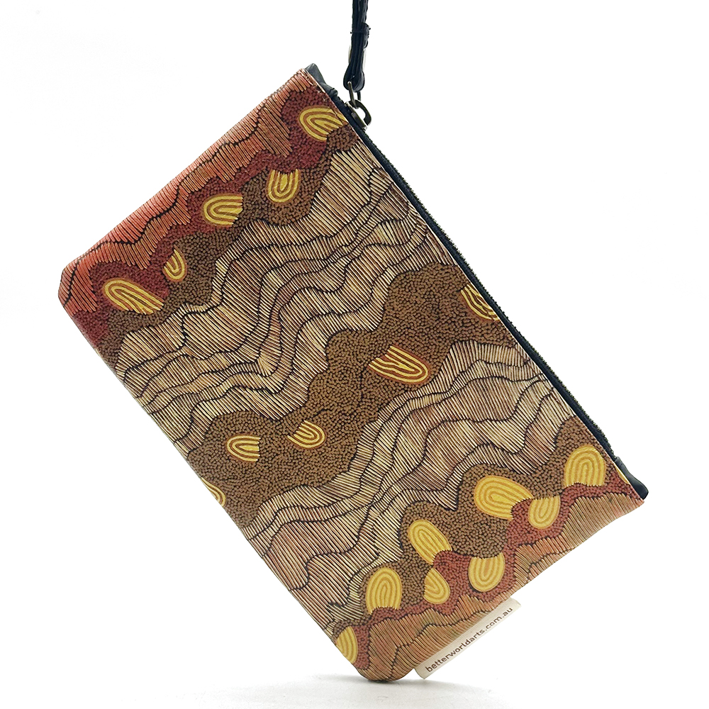 Printed Clutch Bag Leather- 14x22.5cm- DYM922