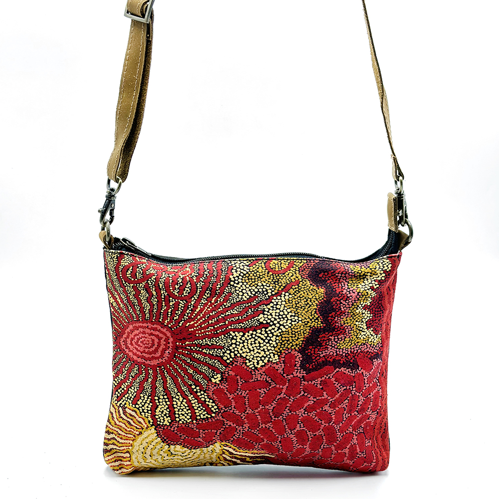 Cross Body Bag- Leather Trimmed 24.8x20cm-DYM931