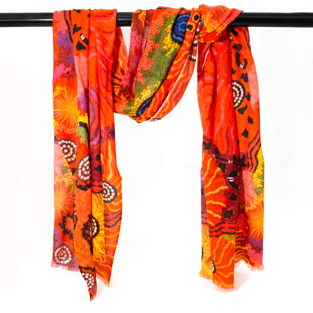 Wool,Silk scarf - 200x70 cm-DYM975