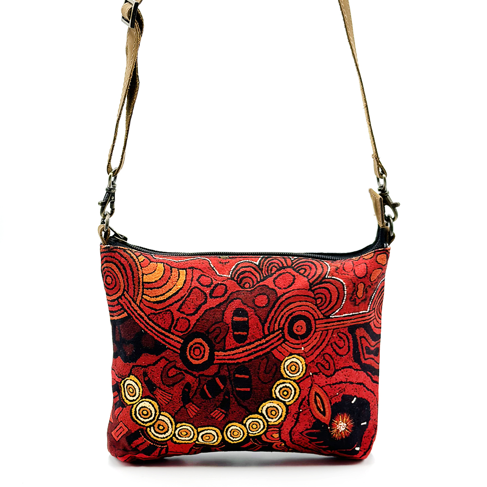 Cross Body Bag- Leather Trimmed 24.8x20cm-DYM993