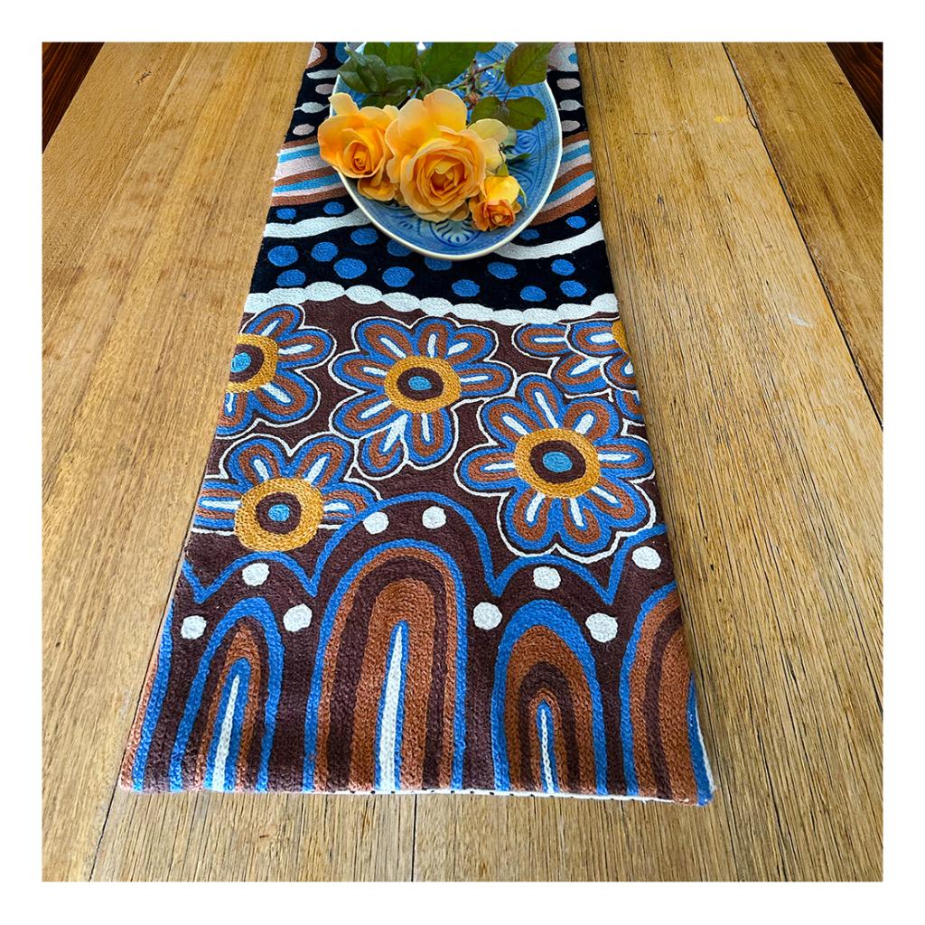 Table Runner - Wool Chainstitch - 1x4ft (30x120cm)-BGD704
