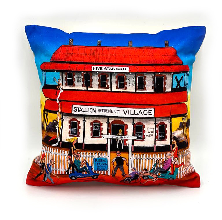 Canvas Cushion Cover Digital 40cm (16in)-HST044