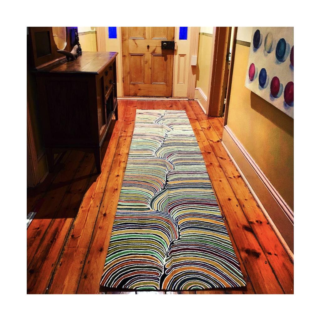 Rug Wool Runner 10x2.5ft (76 x 304 cm)-BLE611