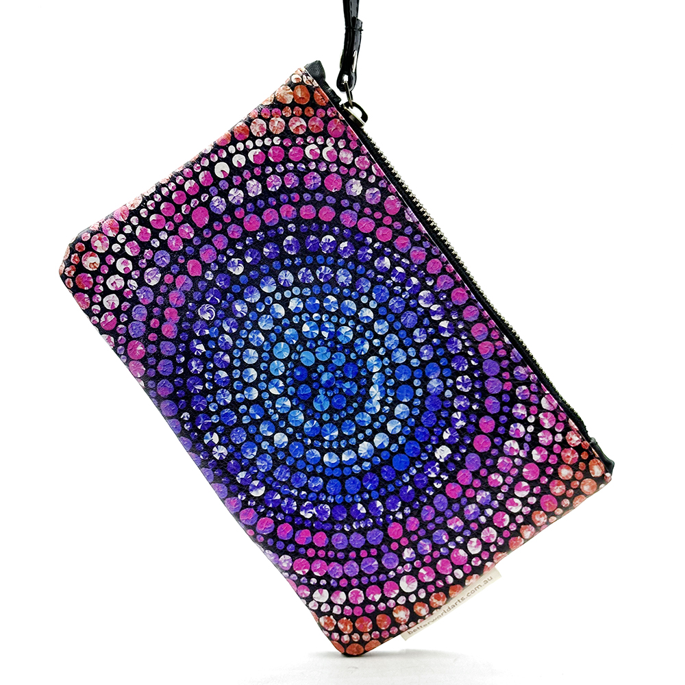 Printed Clutch Bag Leather- 14x22.5cm- OWI711
