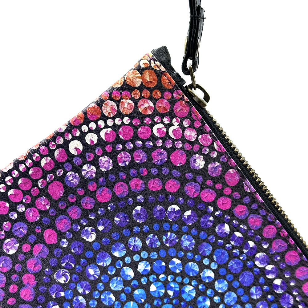 Printed Clutch Bag Leather- 14x22.5cm- OWI711