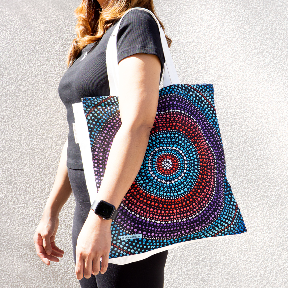 Digital Foldable Cotton Bag - 34.5x41x7cm-OWI766