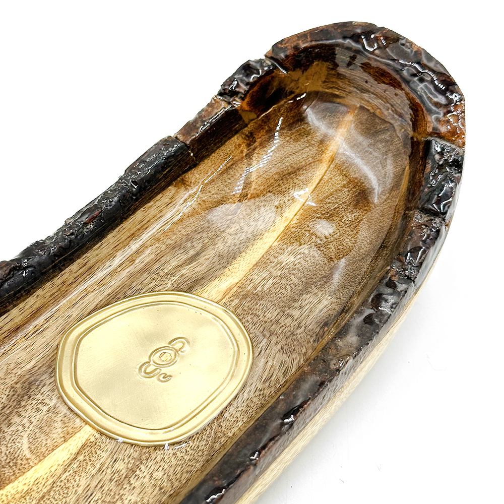 Medallion Boat Bowl - 29 x 12.5 x 7.5 cm-RSA743