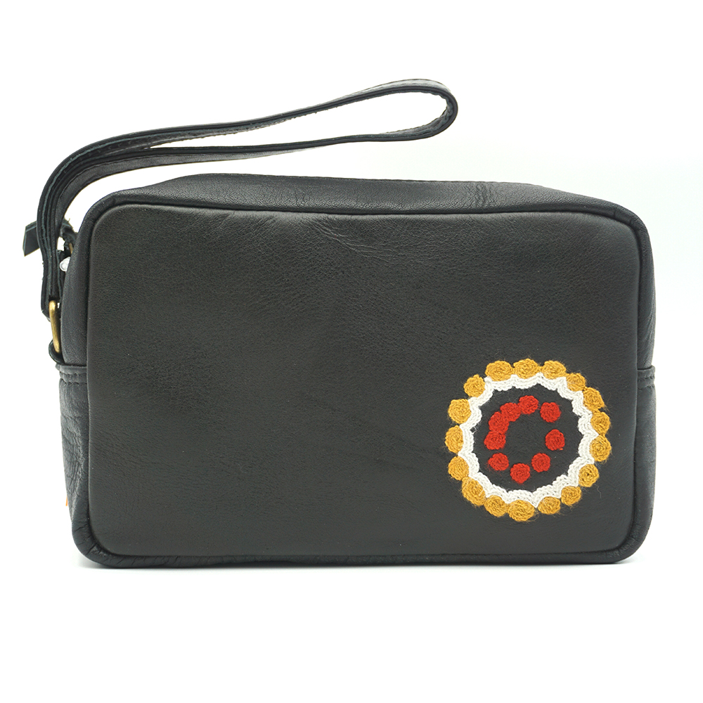 Embroidered Toiletry Bag - 18 x 10.5 x 6cm-RSA744