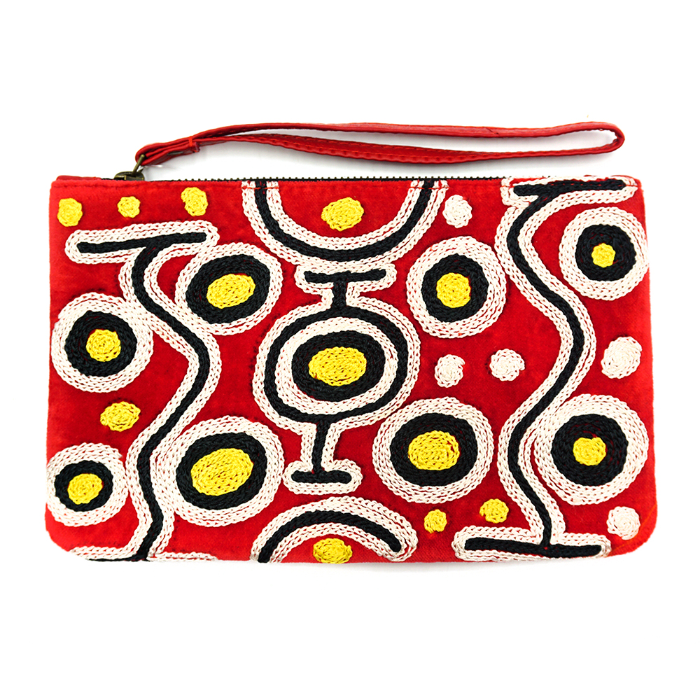Velvet Clutch with Wrist Strap- 14x22.5cm-WWI928