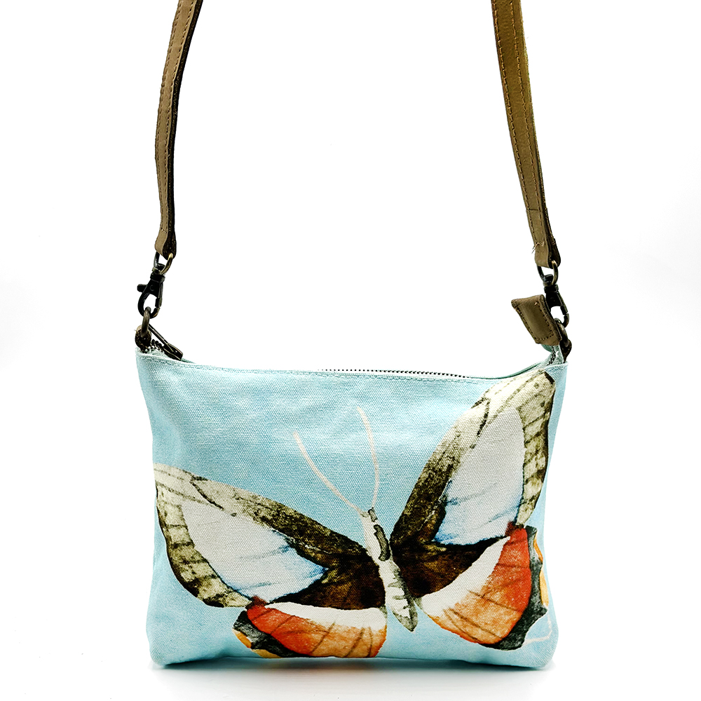 Cross Body Bag- Leather Trimmed 24.8x20cm-ECOABF