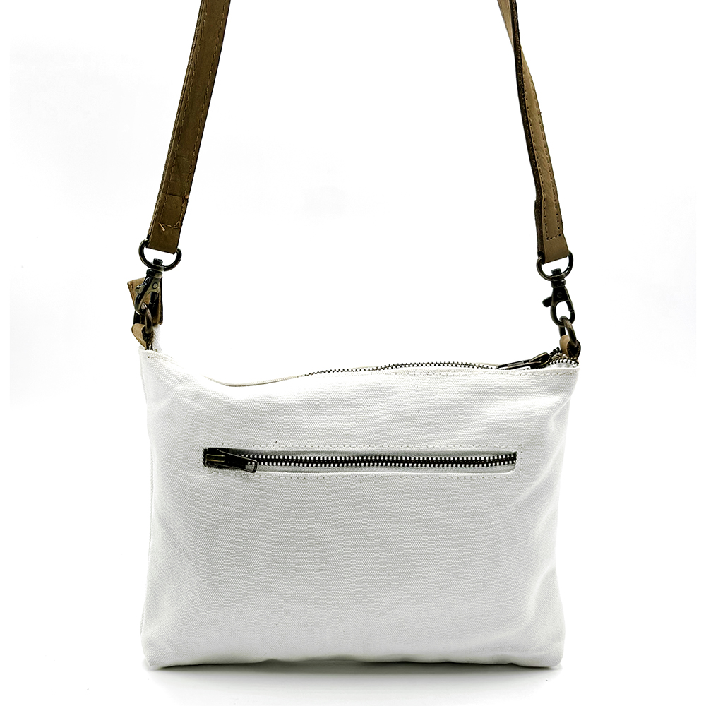 Cross Body Bag- Leather Trimmed 24.8x20cm-ECOMKA