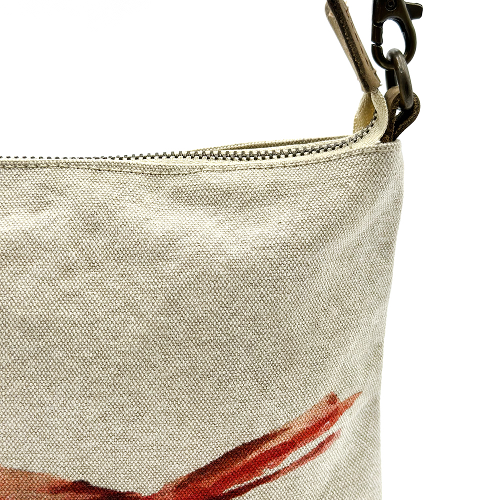 Cross Body Bag- Leather Trimmed 24.8x20cm-ECORBI