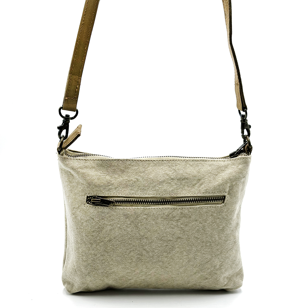 Cross Body Bag- Leather Trimmed 24.8x20cm-ECORBI